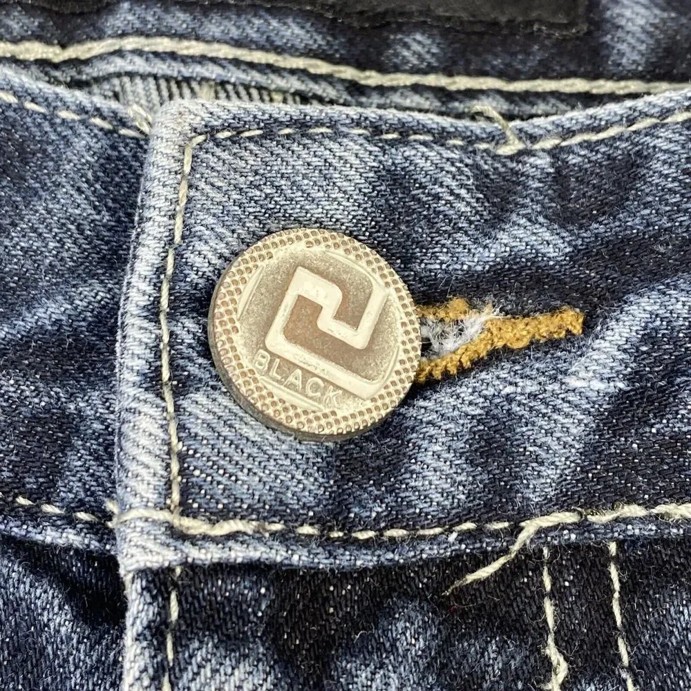 CJ Black Mens Premium Slim Jeans Size 32X32 Blue‎ Straight Leg Fade Grunge